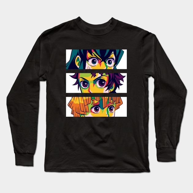 Demon Slayer Trio Long Sleeve T-Shirt by ipxi7_